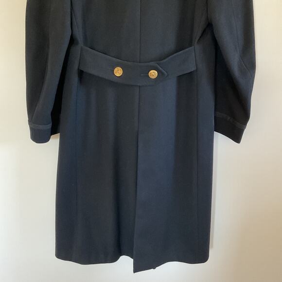 VTG 1942 WWII USN Navy Officers Bridgecoat Peacoat Wool Sz 38 Black Named Dated - Picture 8 of 16